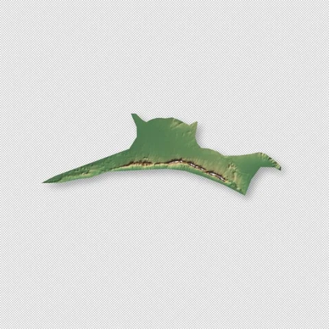 Northern Cyprus Rotating 3D Relief Map Seamless Loop, Alpha Channel 4K 스톡 동영상 340704898