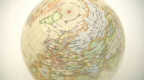 Northern Hemisphere Globe Timelapse Stock Footage 619459