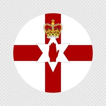 Northern Ireland circle flag. Vector illustration. Stock Illustration