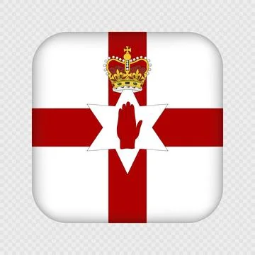 Northern Ireland square flag with gradient. Vector illustration. Ilustración de archivo