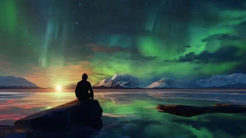 Northern Light Scenic View Stock Footage 246391986