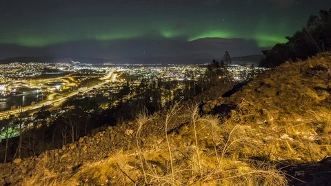 Northern Lights abou Moa Stock Footage 87776485