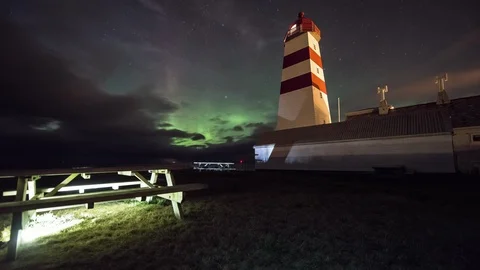Northern Lights on Alnes Stock Footage 87765053