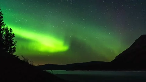 Northern Lights Aurora Timelapse Stock-Footage 154295060