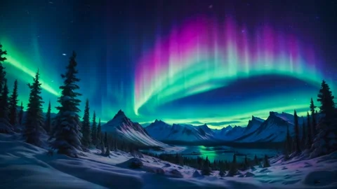 The Northern Lights Video stock 302224105