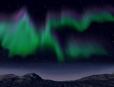 Northern lights Stock Illustration