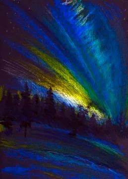 Northern Lights Stock Illustration