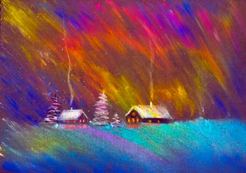 Northern Lights Stock Illustration