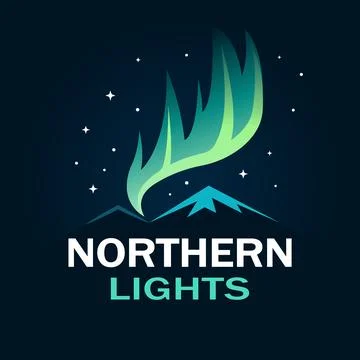 Northern Lights logo Stock Illustration