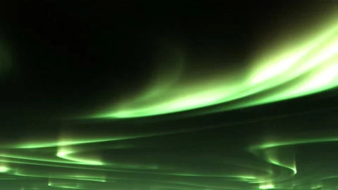 Northern Lights Motion Against Sky With Stars - low angle Stock Footage 238795933