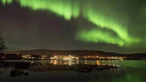 Northern Lights movement Stock Footage 87975347