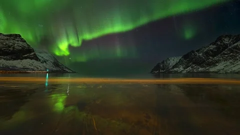 Northern Lights night Timelapse Stock Footage 275887237