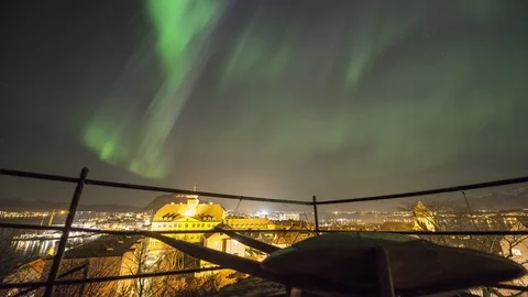 Northern Lights in Norway Stock Footage 87783262