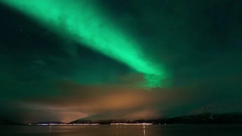 Northern lights in Norway Stock Footage 130355448