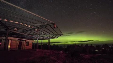 Northern Lights with radar Stock Footage 87765944
