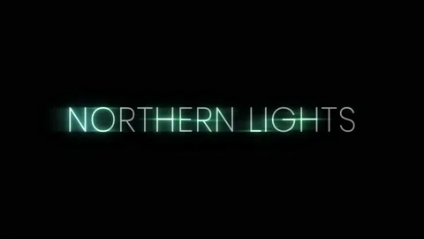 Northern Lights Text revealing loop Stock Footage 166446813