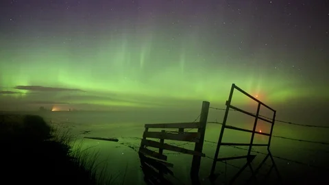 Northern Lights time lapse  库存影片 72630112