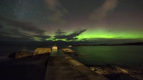 Northern Lights from Vigra Stock Footage 87613630