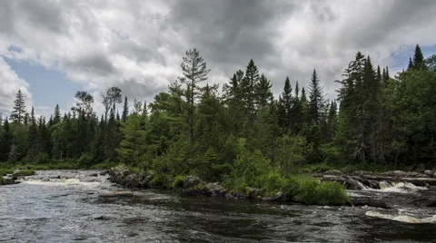 Northern Maine: Fork in the River Video stock 52942880