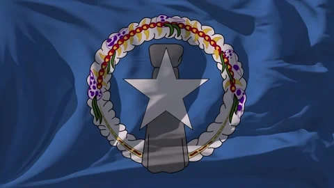 Northern Mariana Islands Flag Loop Video stock 295749167
