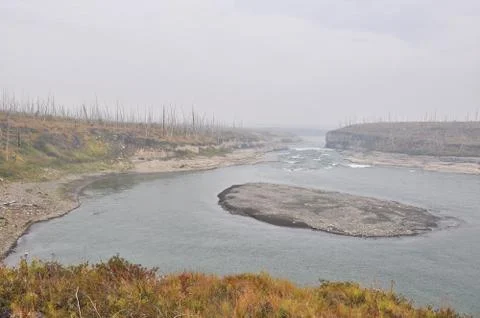 Northern river rapids. Stock Photos