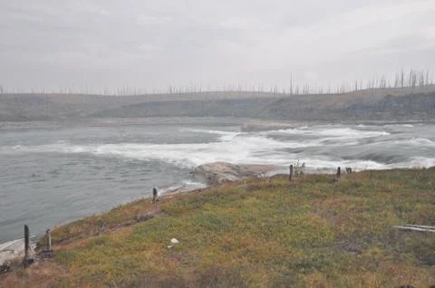 Northern river rapids. Stock Photos