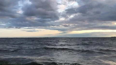 Northern sea, dramatic seascape Stock Footage 300389733