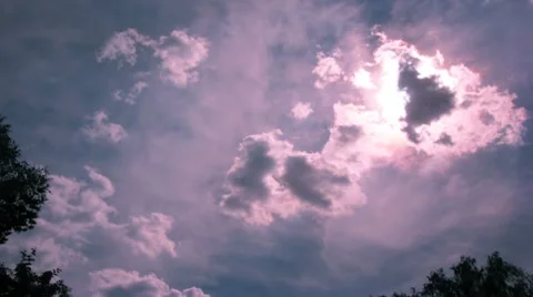 Northern sun and clouds time lapse t3337B Stock Footage 8641277