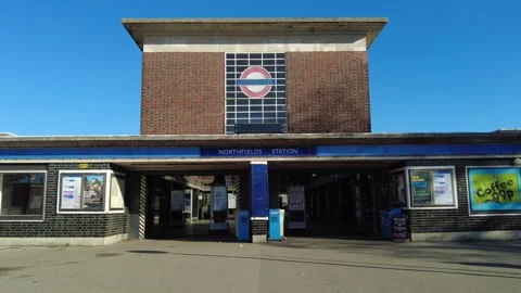 Northfields Underground Station- London Stock Footage 221436686