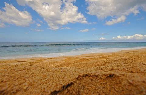 Northshore beach on calm day, Oahu, Hawaii, Pacific Stock Photos