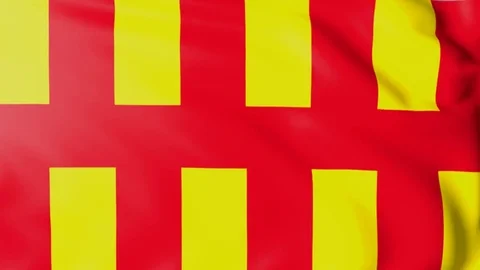 Northumberland  flag smooth HD animation with accurate physics Stock Footage