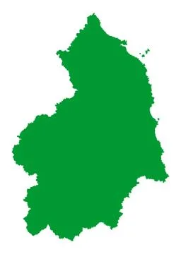 Northumberland map vector silhouette  county in North East England. イラスト素材