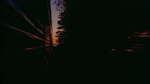 Northwest - Close up of train winding around Puget Sound at sunset. 스톡 동영상 29806058