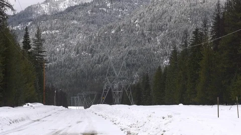 Northwest Montana in Winter Stock Footage 128606853