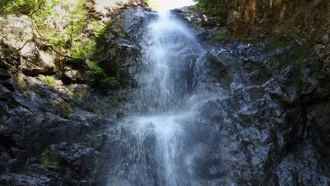 Norvan Falls close up, looking up Stock Footage 248799349