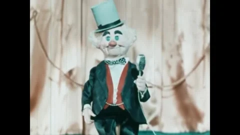 NORWAY - 1955 - In this stop-motion animated film, tiny trolls living in a boy's Stock Footage 340650767