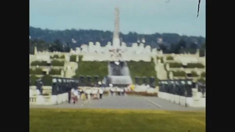 Norway 1979, Frogner park view in 70's 2 Stock Footage 147448593