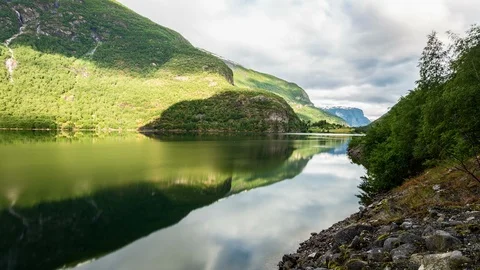 Norway 4K Lake reflections Stock Footage 107847820