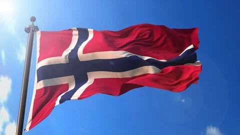 Norway animated flag pack in 3D and green screen Stock Footage 119933705