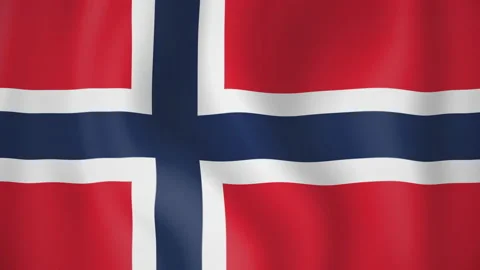 Norway animated flag. Seamless loop. 4K Stock Footage 145450762