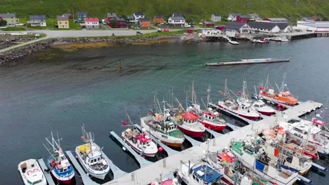 NORWAY - AUGUST 15, 2018: View from the heights of the fjord 库存影片 305928711