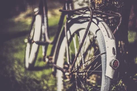 Norway, Close-up of old bicycle Stock Photos