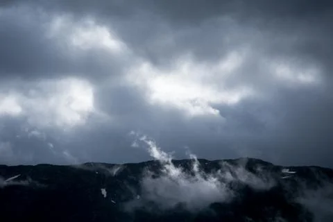Norway - cloudy sky panaramic view Stock Photos