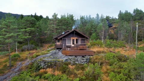 Norway Cottage 스톡 동영상 245441293