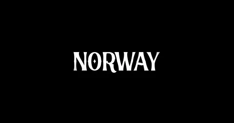 Norway Dissolve Transition Effect on Animation Bold Text Stock Footage 152840648