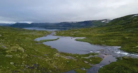 Norway - distant mountains (drone) Stock Footage 106131038
