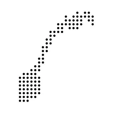 Norway dotted vector map Stock Illustration
