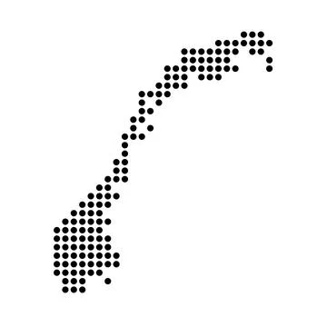 Norway dotted vector map Stock Illustration