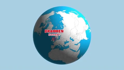 NORWAY DRAMMEN ZOOM IN FROM SPACE Stock Footage 177528232
