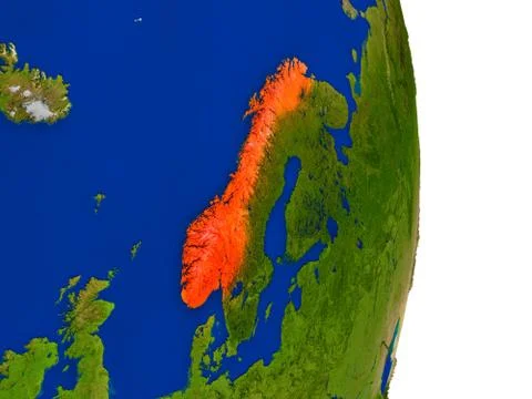 Norway on Earth Illustrazione stock